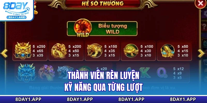 Thành viên rèn luyện kỹ năng qua từng lượt